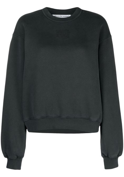 Grey logo-detail sweatshirt - women ALEXANDER WANG | 4CC3221360094A